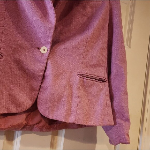 Saville magenta lined button front blazer jacket size 16 - Picture 3 of 6
